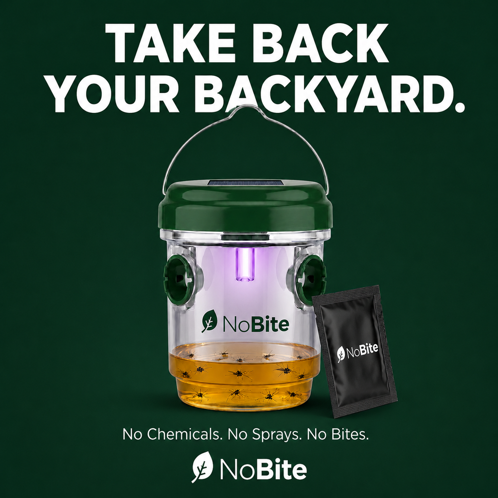 NoBite Mosquito Trap — Solar-Powered, Chemical-Free, Catches Hundreds
